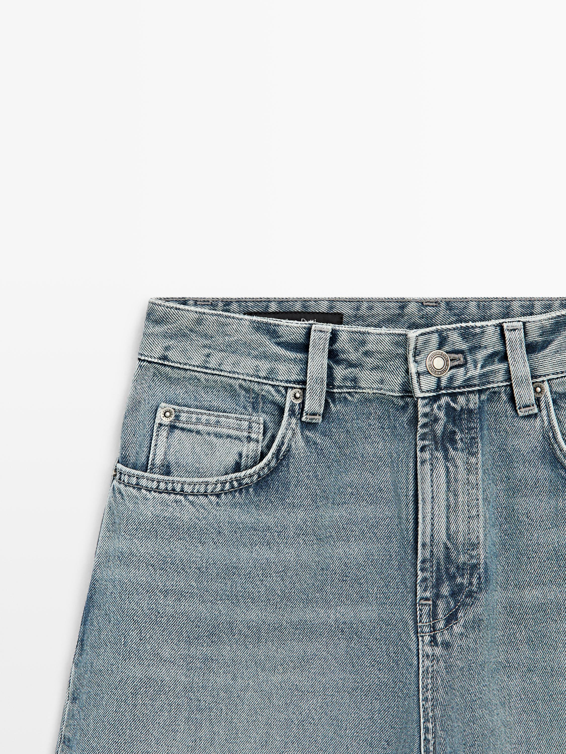 High-waist barrel fit jeans